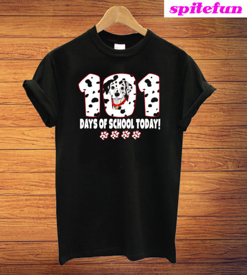 Cute 101 Days Of School Dalmatian Dog Spots T-Shirt
