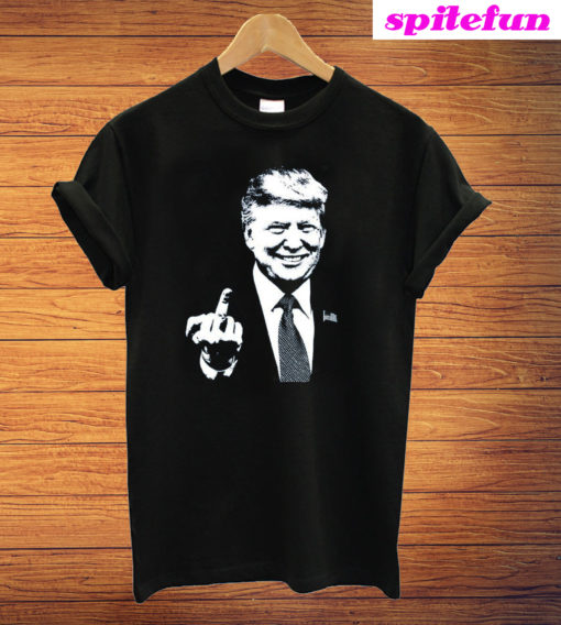 Donald Trump Middle Finger Viral Fashion T-Shirt