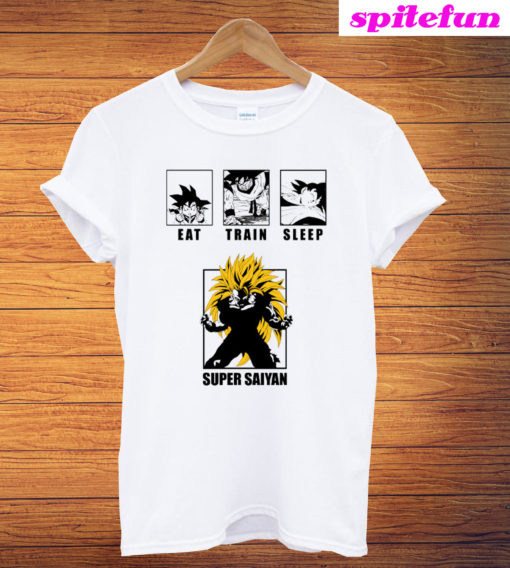 Eat Train Sleep Super Saiyan Goku T-Shirt