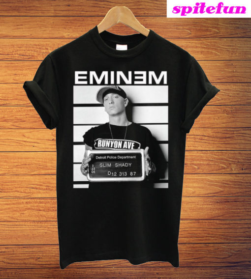 Eminem Wanted Slim Shady Detroit Black T-Shirt