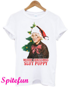 Golden Girls Sophia Petrillo Merry Christmas Slut Puppy White T-Shirt