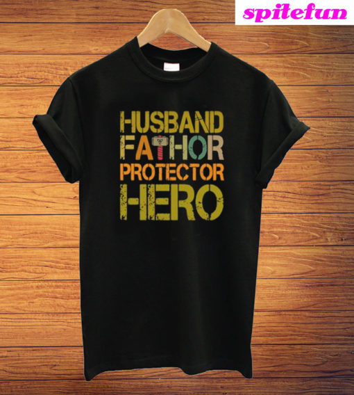 Husband Fathor Protector Hero T-Shirt