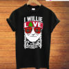 I Willie Love Christmas Willie Nelson T-Shirt