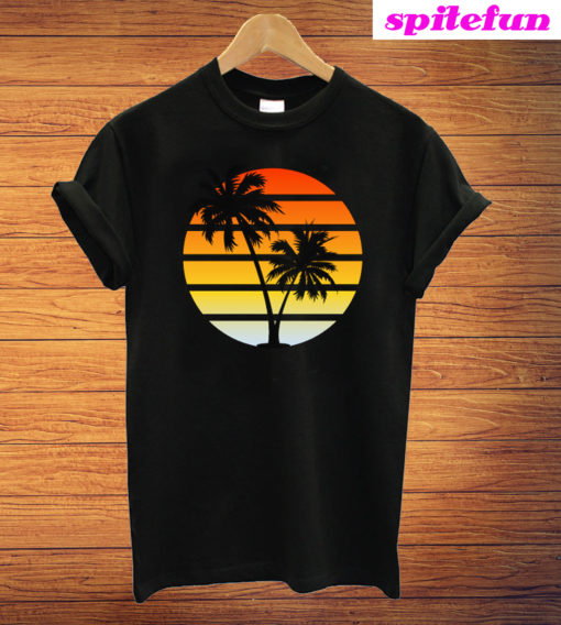 Orange Sunset Palm Tree T-Shirt
