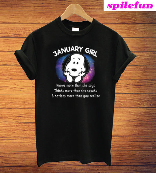 Snoopy January Girl T-Shirt