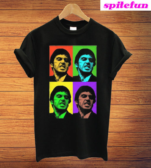 Tony Montana Colorful Scarface Art T-Shirt