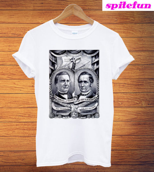 Waving The Bloody Samuel Tilden 1876 Presidential Campaign T-Shirt