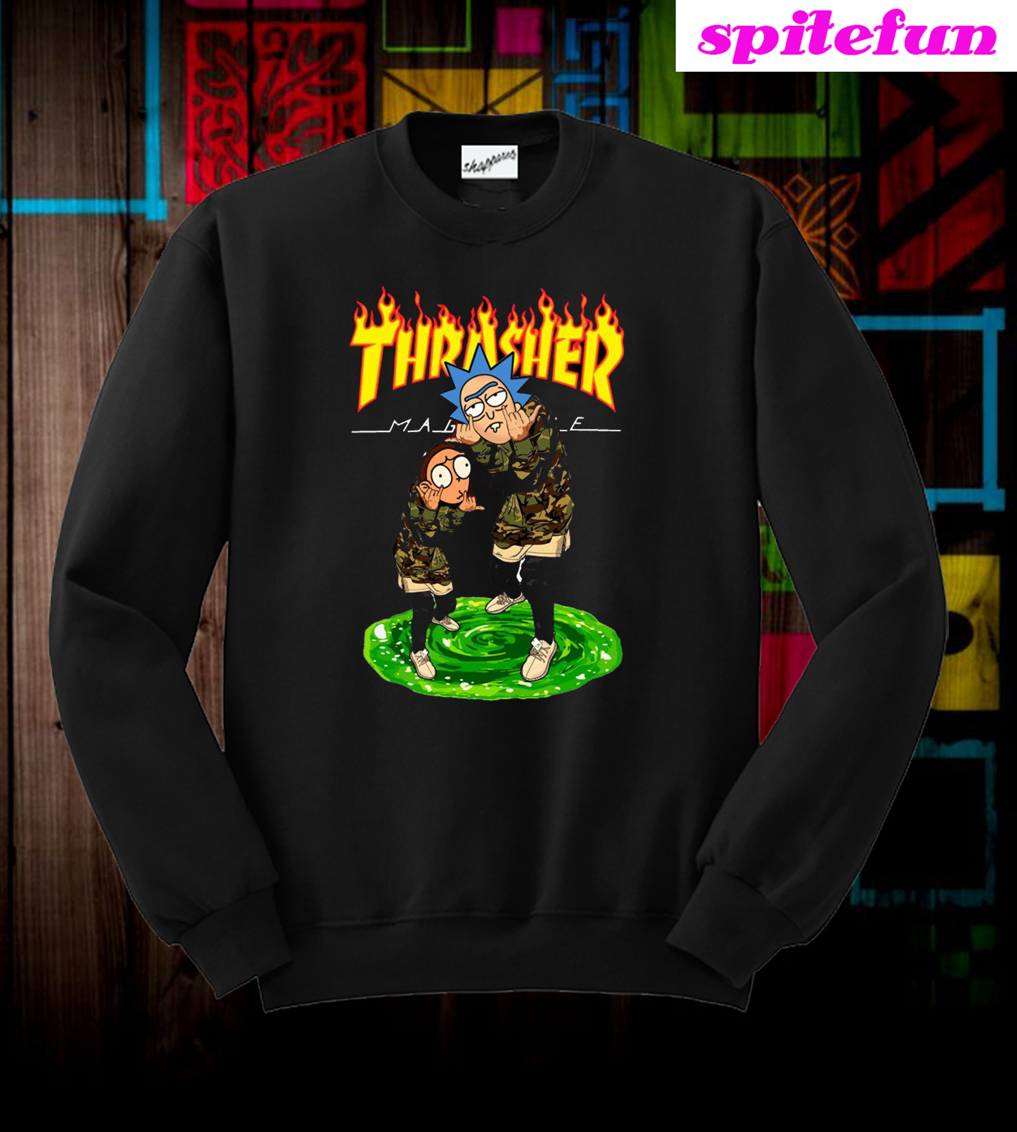thrasher x rick and morty