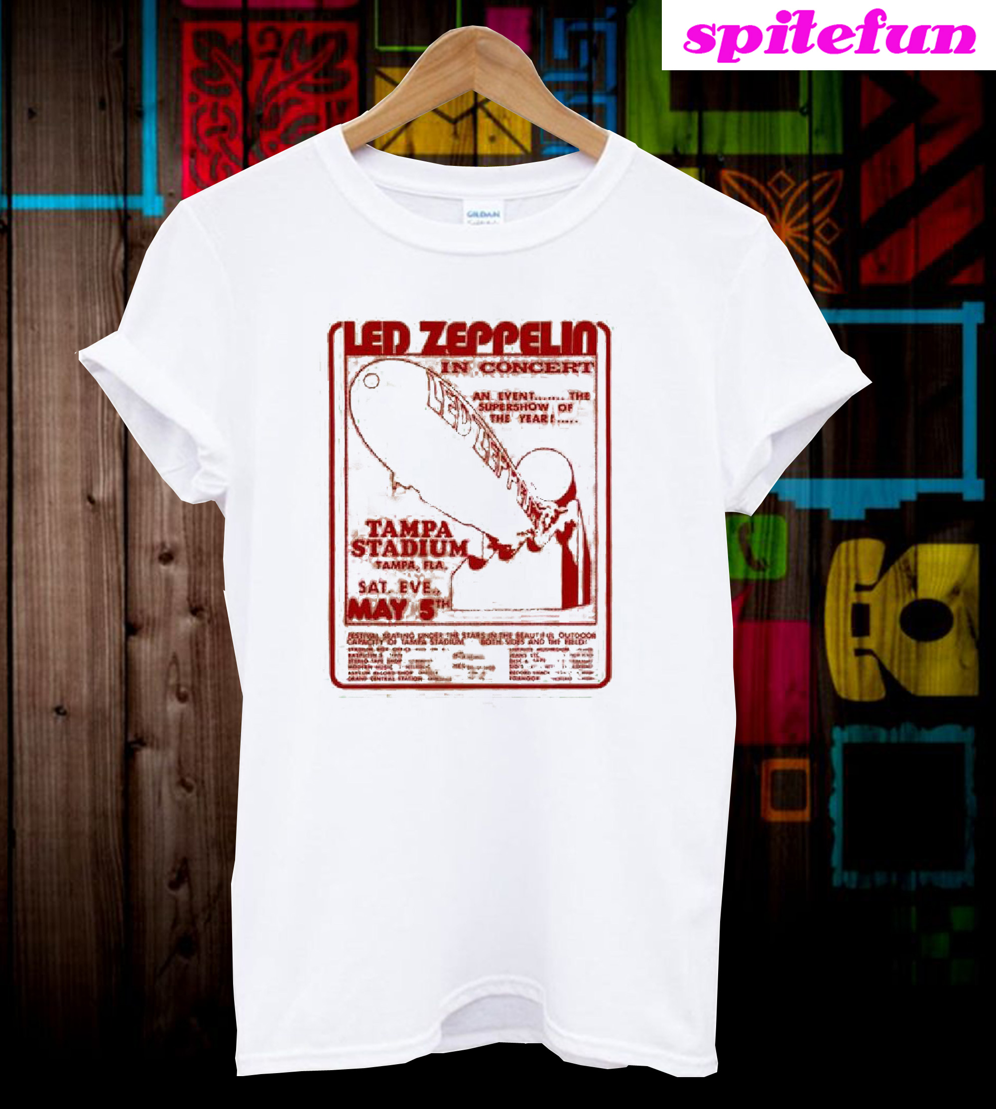 led zeppelin 1973 tour t shirt