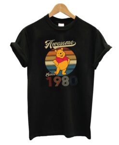 Custom Awesome Since 1980 Pooh T-Shirt