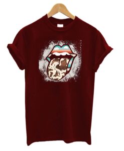 Serape Lips with Cow Hide Tongue T-Shirt