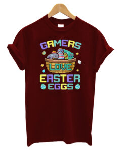 Easter Bunny Gamer Gaming Boy Love Easter Eggs Mens Boys T-Shirt