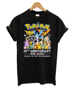 Pokemon 25th Anniversary 1996-2021 Thank You For The Memories T-Shirt