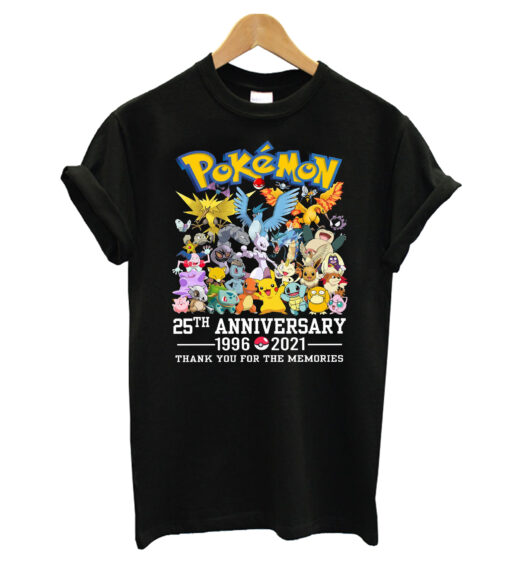 Pokemon 25th Anniversary 1996-2021 Thank You For The Memories T-Shirt