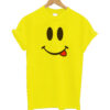 Smiley Face Emoji Funny 100% Cotton Unisex Men Yellow T Shirt