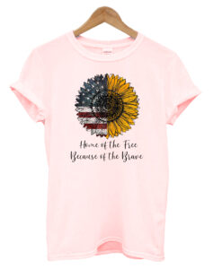 Sunflower and American Flag T-Shirt