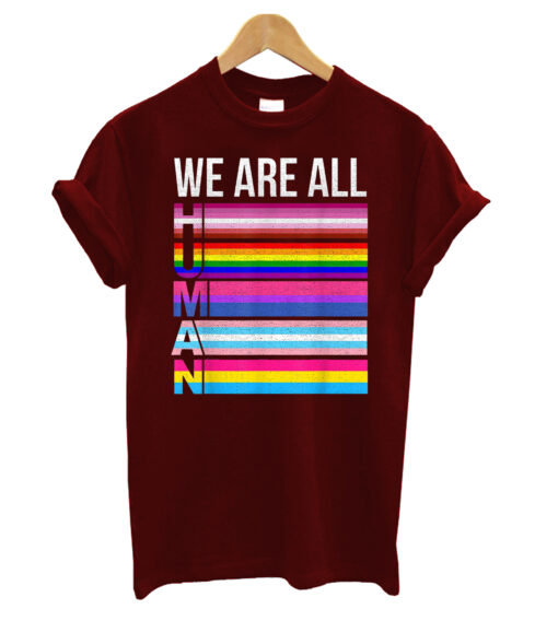 We Are All Human LGBT Gay Rights Pride Ally Gift T Shirt