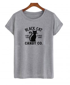 Black Cat Candy Halloween T-Shirt