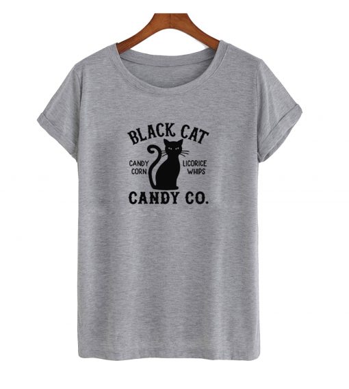 Black Cat Candy Halloween T-Shirt