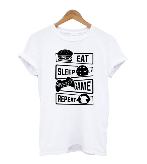 Eat Sleep Game Repeat T-Shirt