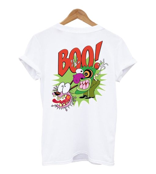 Courage The Cowardly Dog Stupid Dog Juniors V-Neck T-Shirt