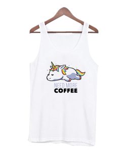 Need More Coffee Lazy Unicorn Gift Tank Top