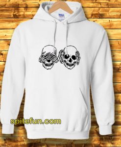 Hear See No Evil Skull Hoodie