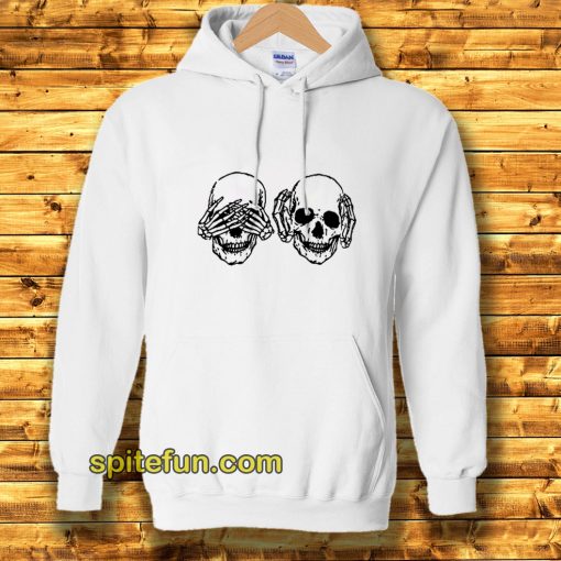 Hear See No Evil Skull Hoodie