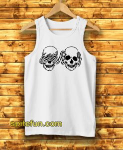 Hear See No Evil Skull Tanktop