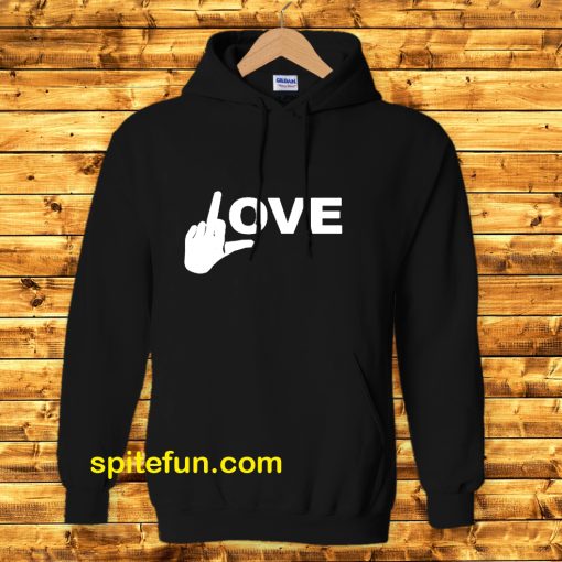 Love Middle Finger Logo Hoodie