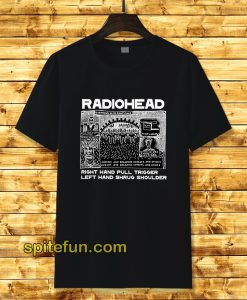 Radiohead Right Hand Pull Trigger Left Hand Shrug Shoulder T-shirt