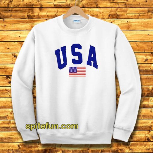 USA White Sweatshirt