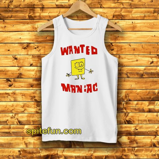 Wanted Maniac SpongeBob Tanktop