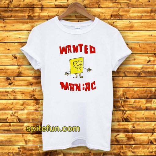 Wanted ManWanted Maniac SpongeBob T-shirt