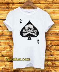 Ace of Spades Skull Poker Tee