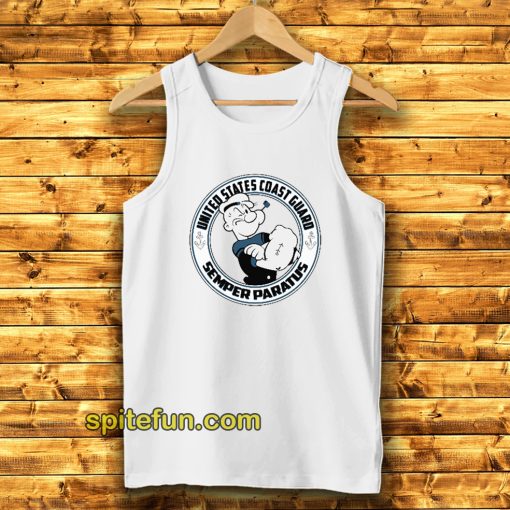 Popeye United States Coast Guard Semper Paratus Tank Top