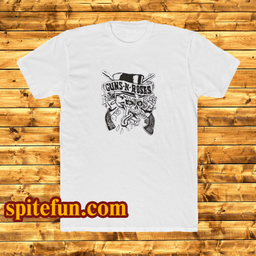 Guns n'roses skull in top hat concert tshirt