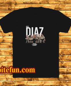 Nate diaz police 209 ufc t-shirt