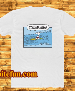 Snoopy Lets Surf Cowabunga t-shirt (Back )