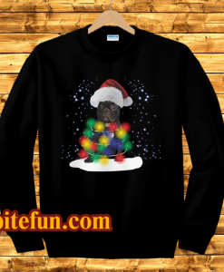 Bulldog Led Christmas Lights Sweatshirt