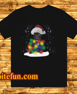 Bulldog Led Christmas Lights T Shirt