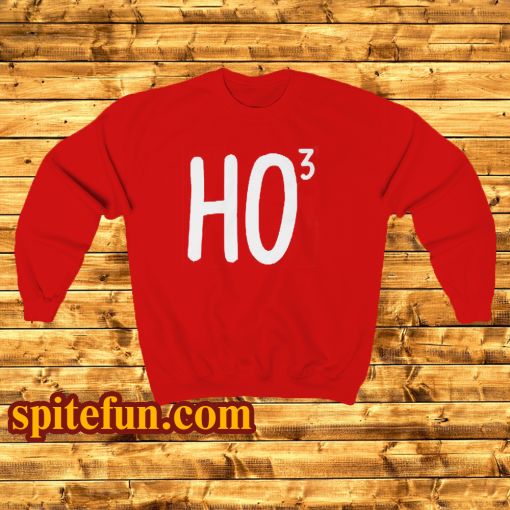 Ho To The Power Of Three Mens Christmas Sweatshirt