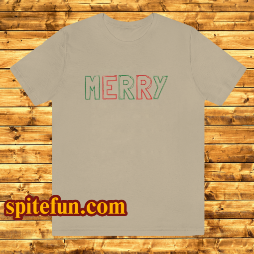 MERRY Crewneck Christmas T Shirt