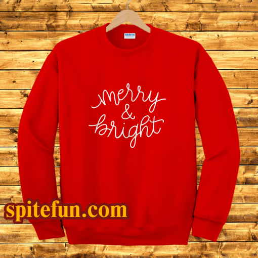 Merry and Bright Christmas Crewneck sweatshirt