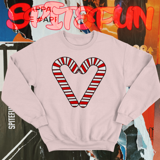 Love Candy Cane Sweatshirt TPKJ1