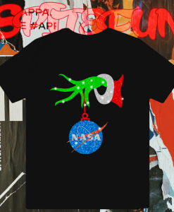 Grinch Hand Merry Christmas Nasa T shirt TPKJ1