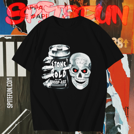 Stone Cold Steve Austin Pure Whoop Ass Skull T-shirt TPKJ1