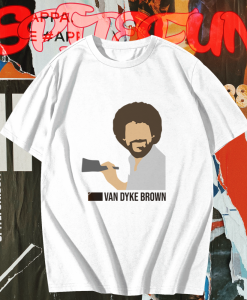 Van Dyke Brown Bob Ross t shirt TPKJ1