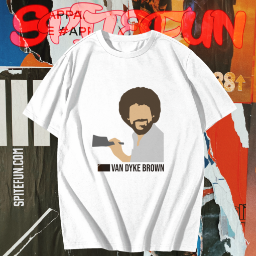 Van Dyke Brown Bob Ross t shirt TPKJ1