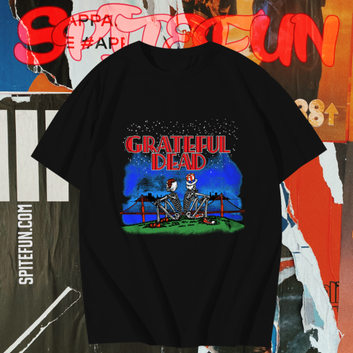 Grateful Dead Golden Gate San Francisco Skeleton T-shirt TPKJ1